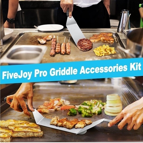 Brand New 17-Piece Griddle Accessories Kit Flat Top Grill Set BBQ Spatula Tools - Picture 2 of 15